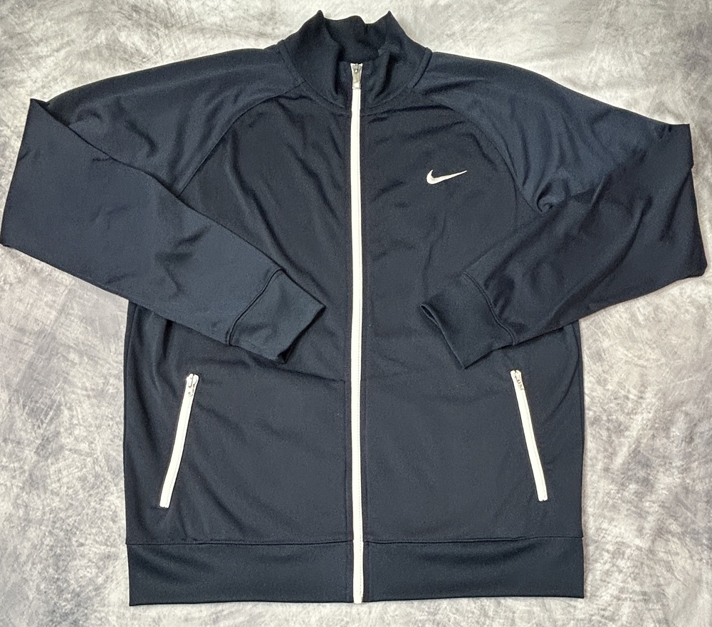 Nike Track Jacket Mens Large Blue Full Zip Athletic Training 417379-473